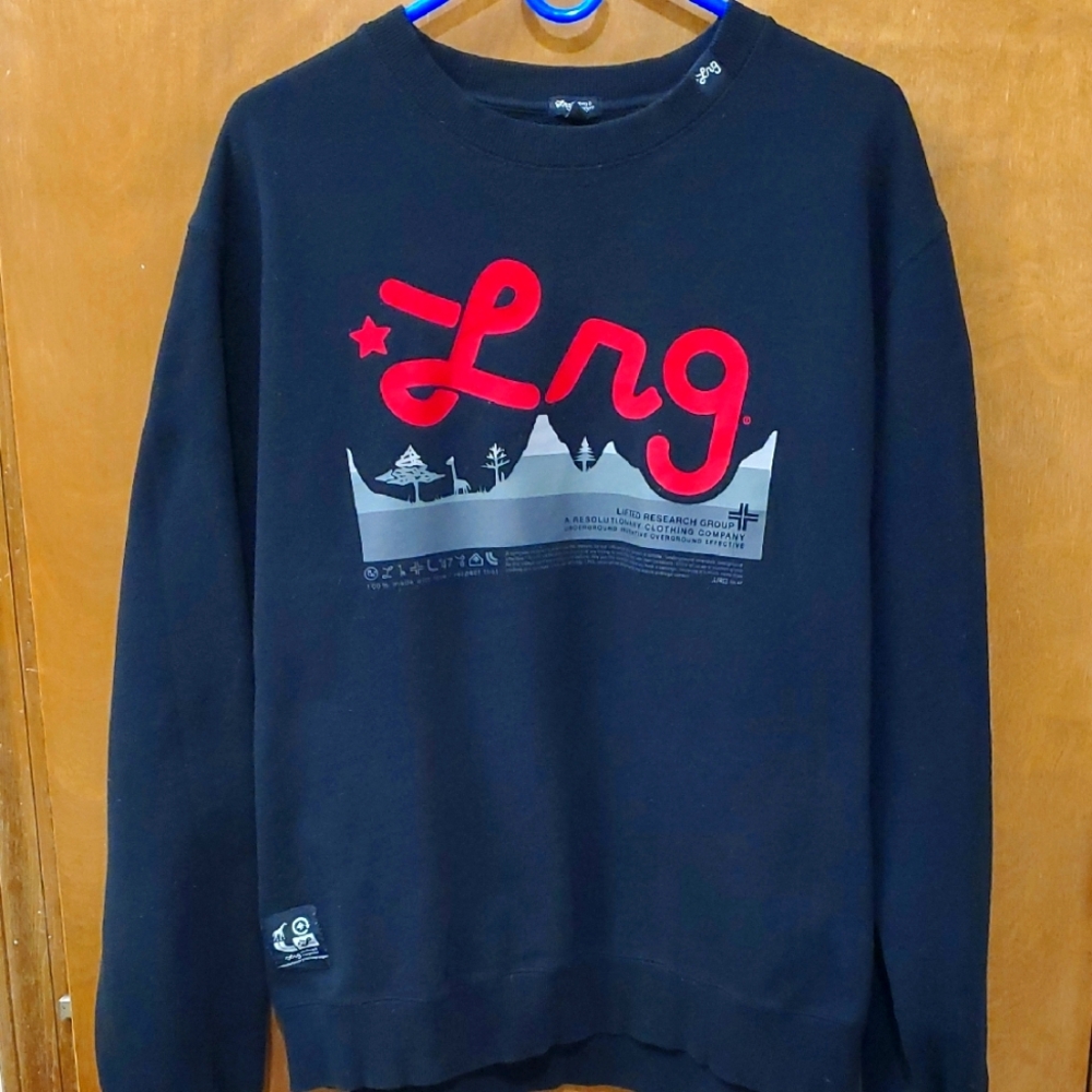 Lrg Black Sweatshirt with Pink Text
